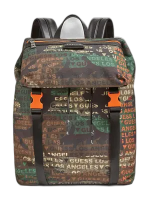 Guess, Salameda, fabric backpack, camouflage, laptop accessory, unisex