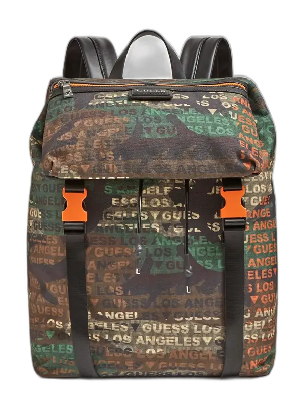 Guess, Salameda, fabric backpack, camouflage, laptop accessory, unisex