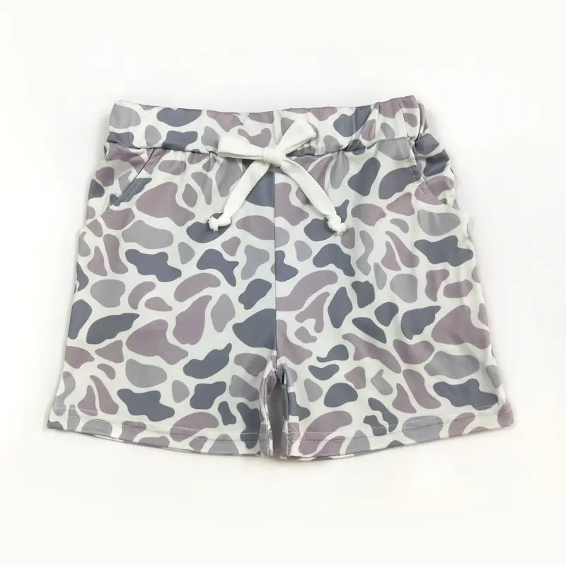 Camouflage Grey Print Summer Boy Shorts