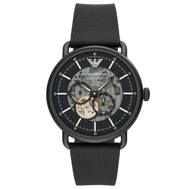 Emporio Armani AR60028 Multifunction Black Men's Leather Watch
