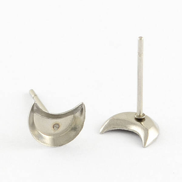 Non-Tarnish Earring Cabochon Settings 304 Stainless Steel Ear Studs Blank Settings