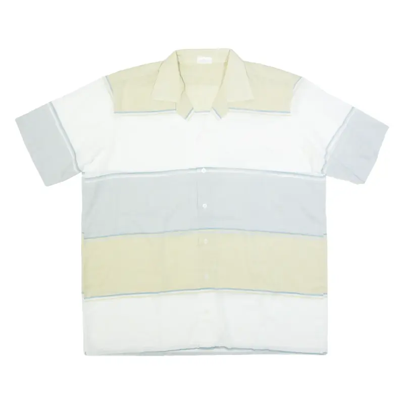 Sheer Mens Shirt White Colourblock XL