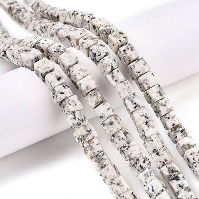 Natural White Sesame Jasper Beads Strands