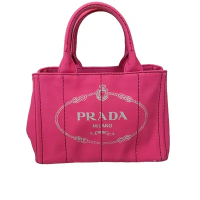 Pre-owned PRADA Canvas Crossbody Bags Small Canapa Logo Tote