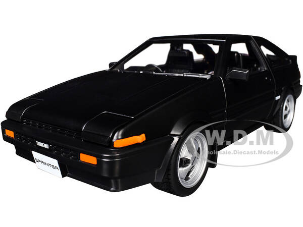 Toyota Sprinter Trueno AE86 RHD (Right Hand Drive) Matt Black Special Edition Series 1/24 Diecast Model Car by Maisto