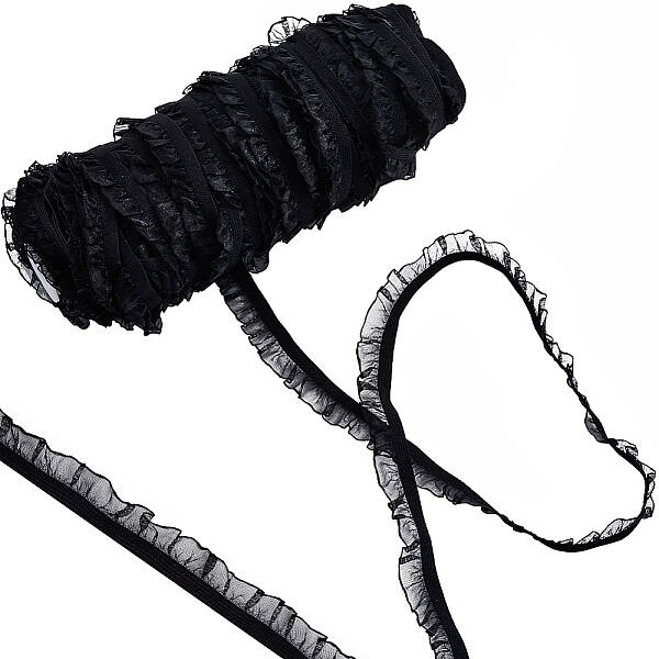 Nylon Chiffon Elastic Lace Trim
