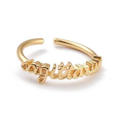 Constellation/Zodiac Sign Brass Cuff Rings
