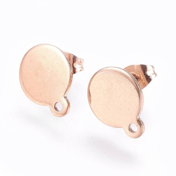 Ion Plating(IP) 304 Stainless Steel Stud Earring Findings