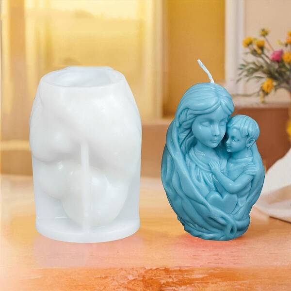 Three Trusts Mother and Child Aromatherapy Candle Silicone Mold