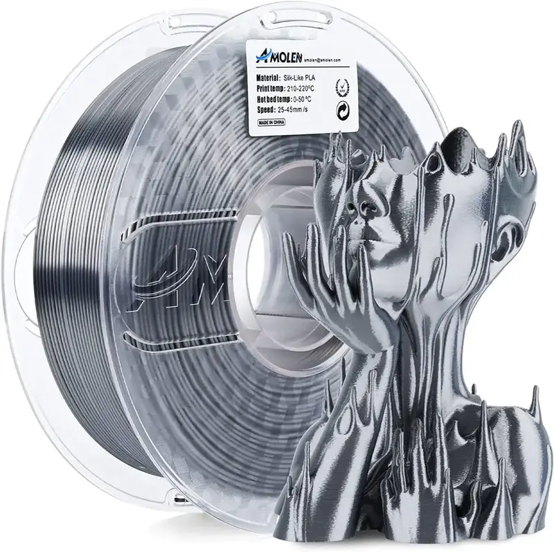 Amolen PLA Silk Basic 3D Printing Filament, 1.75mm