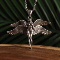 Y2k four-winged angel pendant necklace daily matching men's and women's jewelry