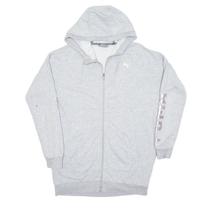 PUMA Hoodie Grey Full Zip Womens UK 10