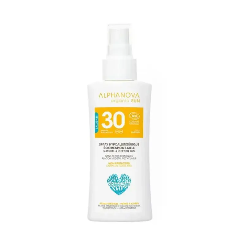 Alphanova Travel Solar Spray Spf30 Organic Face Body 90g