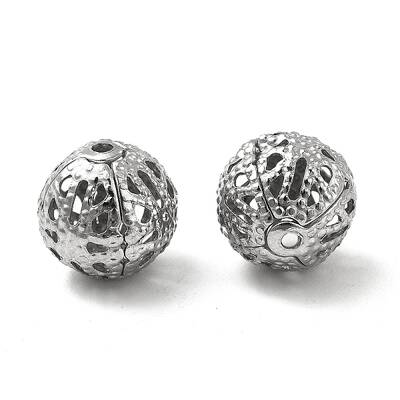 Non-Tarnish 304 Stainless Steel Hollow Round Beads