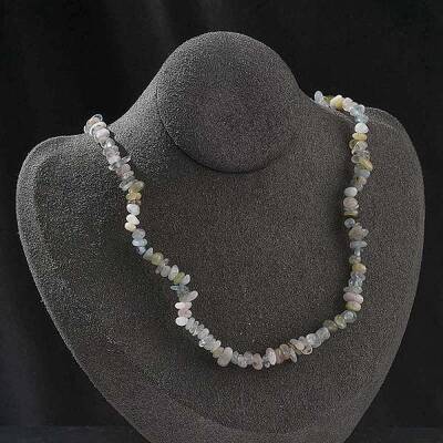 Natural Morganite Chip Beaded Necklaces for Men Women