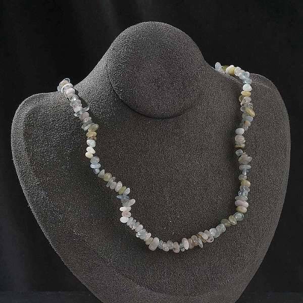 Natural Morganite Chip Beaded Necklaces for Men Women