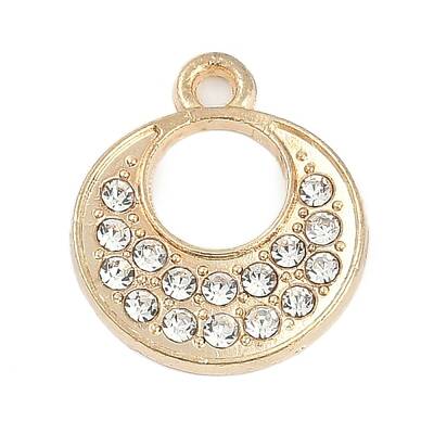 Alloy Micro Pave Rhinestone Pendants