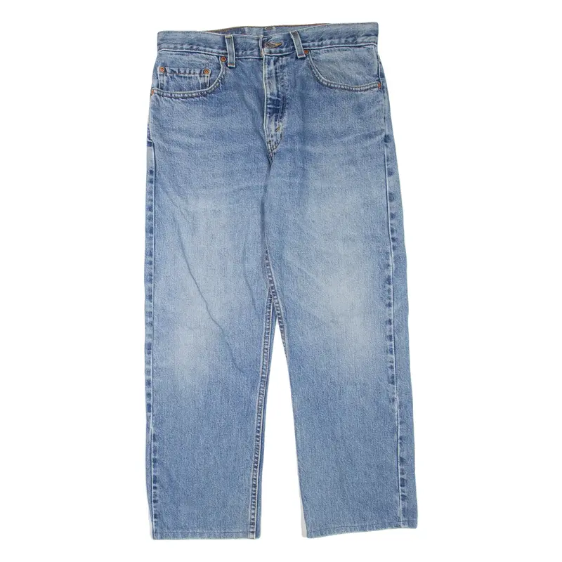 LEVI'S 505 Jeans Mens Blue Regular Straight Stone Wash W32 L27