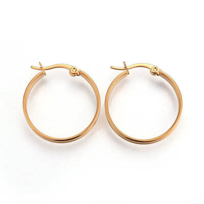 Ion Plating(IP) 304 Stainless Steel Hoop Earrings