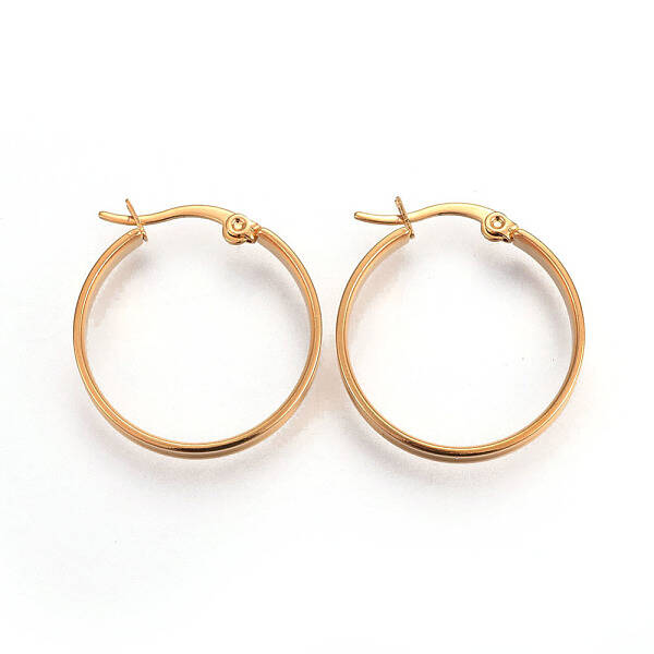Ion Plating(IP) 304 Stainless Steel Hoop Earrings