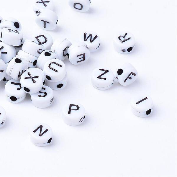 Craft Acrylic Horizontal Hole Letter Beads