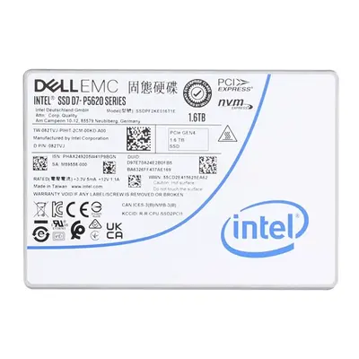 Intel SSDPF2KE016T1E | D7-P5620 1.6TB Triple-Level Cell PCI Express NVMe 4.0 x4 U.2 2.5-Inch Solid State Drive