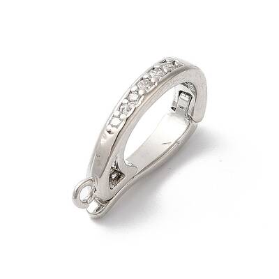 Brass Micro Pave Clear Cubic Zirconia Enhancer Shortener Pendant Bails