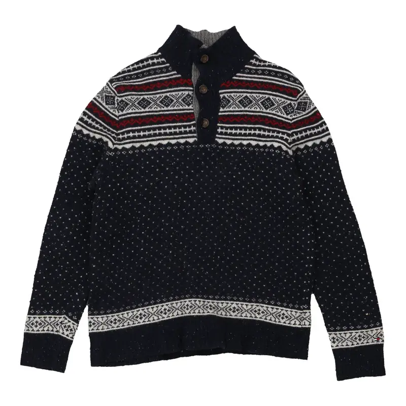 Tommy Hilfiger Jumper - Large Navy Wool Blend