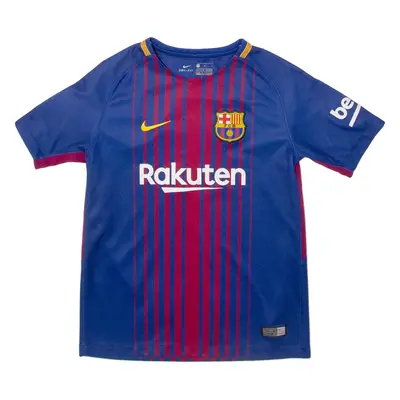 NIKE Fc Barcelona Boys Football Shirt Jersey Blue M