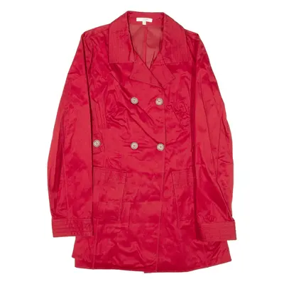 PAULE KA Double Breasted Overcoat Coat Red Womens M