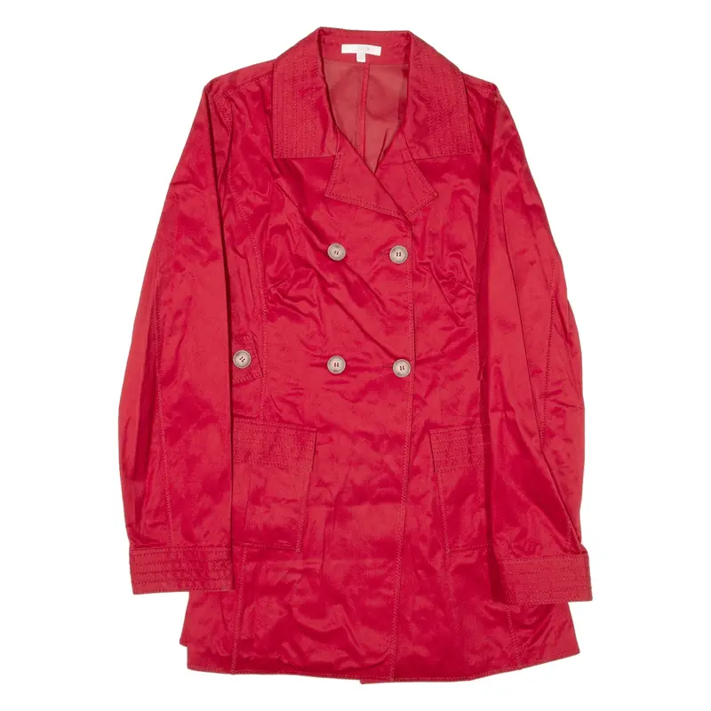 PAULE KA Double Breasted Overcoat Coat Red Womens M