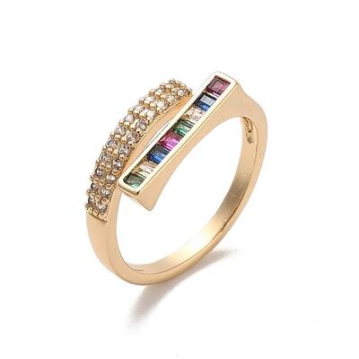 Brass Micro Pave Cubic Zirconia Rings