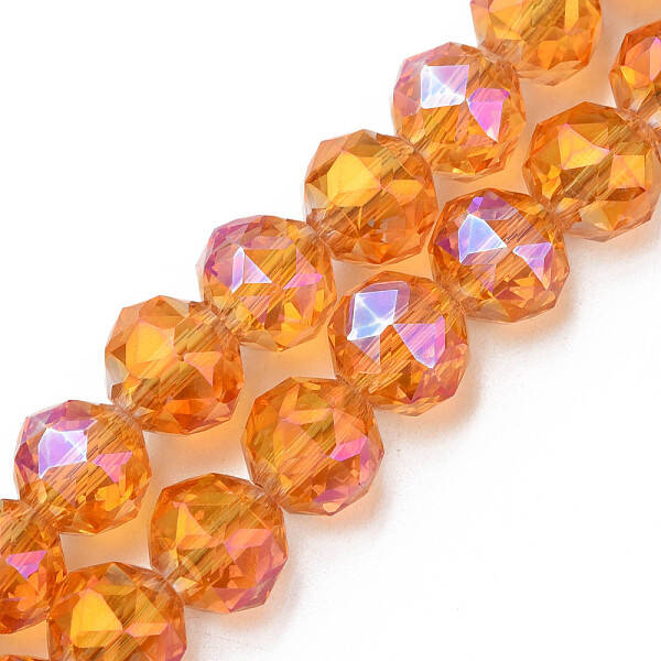 Electroplate Transparent Glass Beads Strands