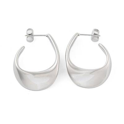 Non-Tarnish 304 Stainless Steel Twist Teardrop Stud Earrings