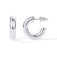 PAVOI 14K Gold Plated Lightweight Chunky Open Hoops Earrings for Women | Rhodium and Yellow Thick Infinity Gold Hoops Earring...