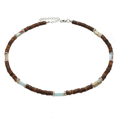 Surfer Style Coconut Shell Necklace for Hipster Couples Jewelry.