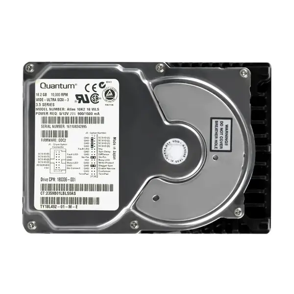 180336-001 HP 18.2GB Ultra-160 SCSI 10000 3.5-inch 8MB Hard Drive