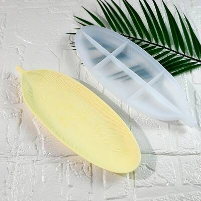 Pineapple & Leaf Tray Plaster Plate Silicone Mold Fruit Storage Tray