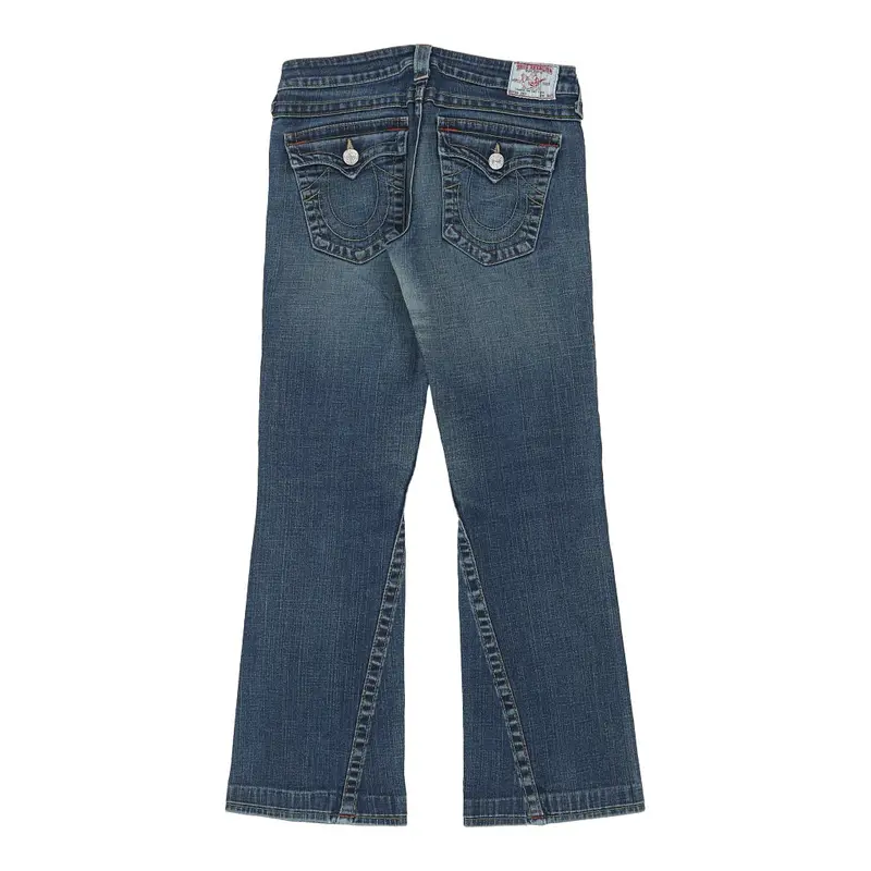 Joey Made in USA True Religion Flared Jeans - 31W UK 10 Blue Cotton