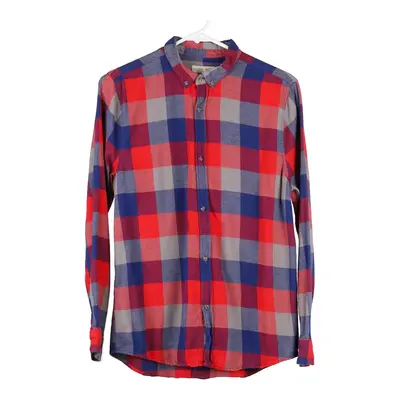 Age 13-14 Zara Checked Flannel Shirt - Medium Block Colour Cotton