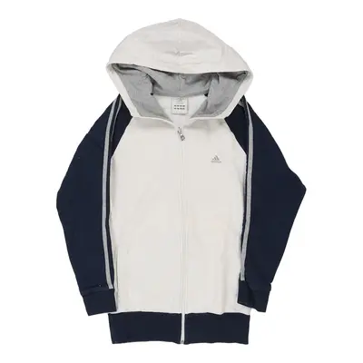 Age 11-12 Adidas Hoodie - Medium Block Colour Cotton Blend
