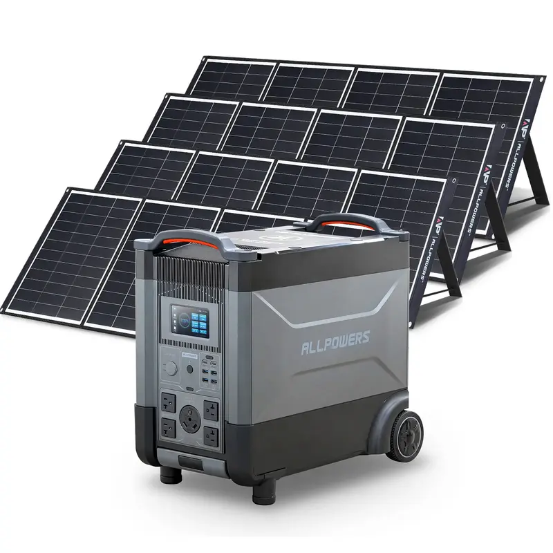 ALLPOWERS Solar Generator Kit 4000W Power Station 200W Solar Panel