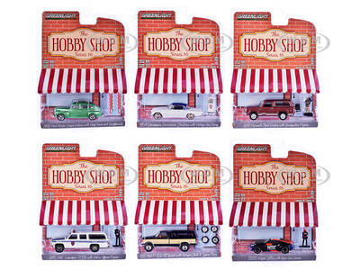 The Hobby Shop Set of 6 pieces Series 16 1/64 Diecast Model Cars by Greenlight