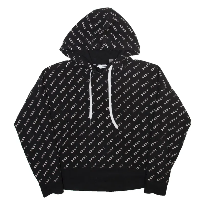 DKNY Womens Black Hoodie M