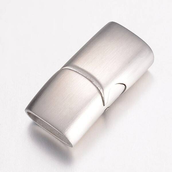 Tarnish Resistant 304 Stainless Steel Magnetic Clasps with Glue-in Ends