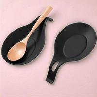 Silicone Heat Resistant Spoon Rest, 2pcs Kitchen Utensil Holder for Cooking, Home Cutlery & Tableware Rest Tool, Kitchenware