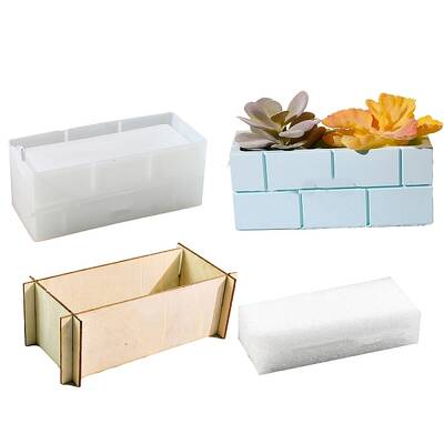 Brick Succulent Flower POTS Silicone Molds