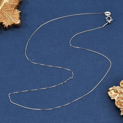 925 Sterling Silver Box Chain Adjustable Slider Necklaces for Women