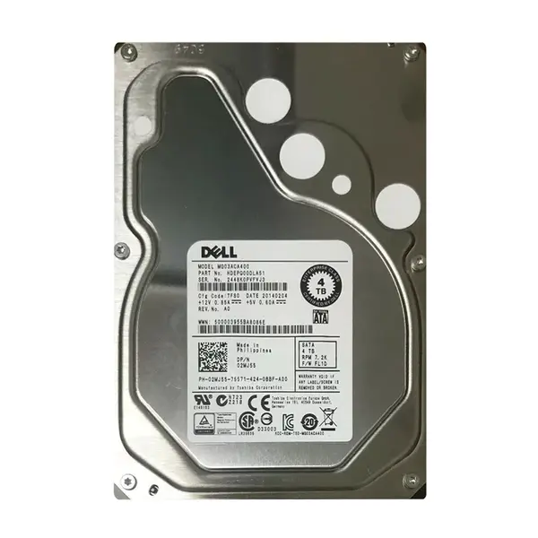 02MJ55 Dell 4TB 6Gb/s SATA 7200 3.5-inch 64MB Hard Drive