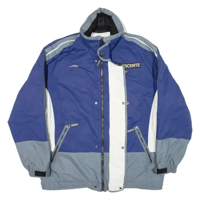 DESCENTE Insulated Ski Coat Blue Nylon Mens L